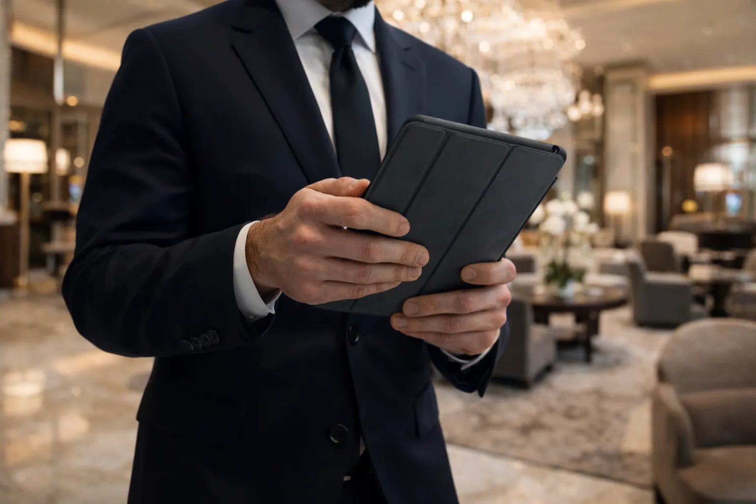 Interface du tableau de bord sur tablette